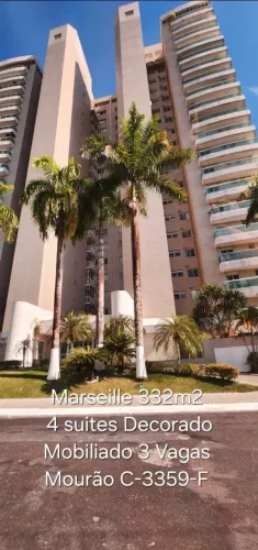 Riviera Ponta Negra - Torre Marseille. Imponente Apartamento: 332m2, 4 suítes, 4 vagas. Mo