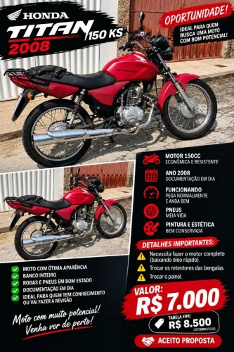 Vendo Titan 150 KS 2008