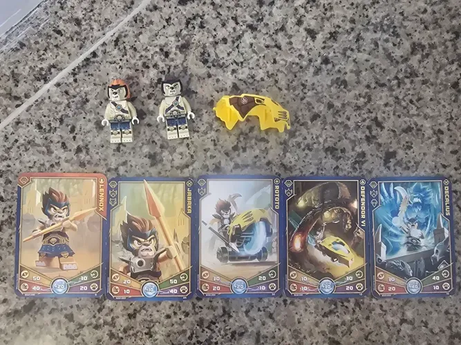 Lego legends of chima Lennox Speedor cap cards + extra minifigura