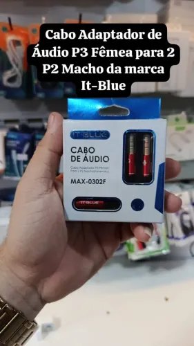 Adaptador Headset Gamer P3 para P2 Áudio + Microfone