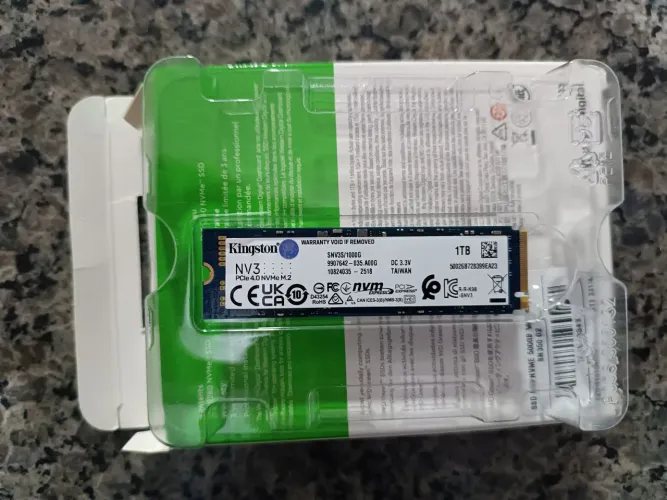 Novo! Última Unidade! SSD Nvme 1TB Kingston NV3 PCIE 4.0 + brinde