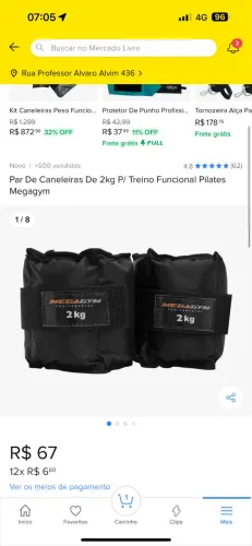Kit caneleiras mega gym! Nova, nunca usado! 2 kg cada
