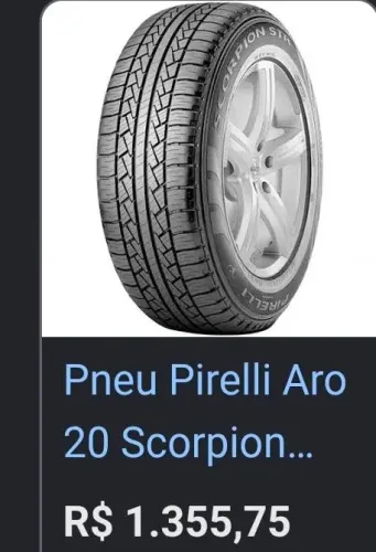 Pneu pirelli Scorpions 265 50 20 land rover hilux ranger pajero