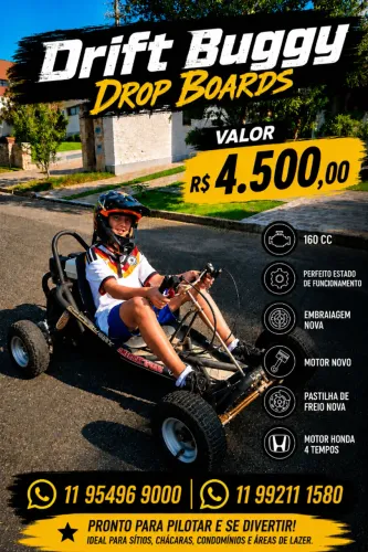 Drift Buggy Drop Boards 160cc em excelente estado.