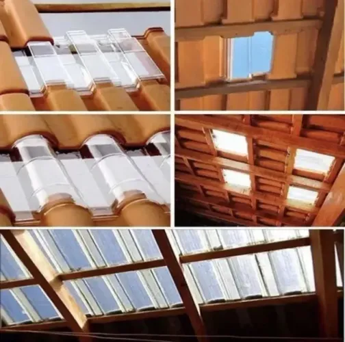 100 Telhas Romanas Transparentes de Policarbonato Marca Plastelha