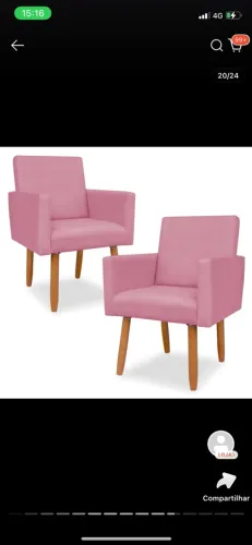 Vendo duas poltronas rosa