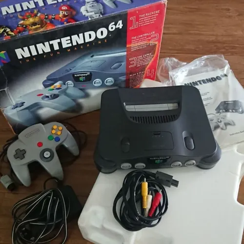 Nintendo 64 completo com caixa
