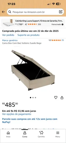 Cama box Baú nova
