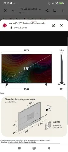 Tv 75 polegadas Nanocell