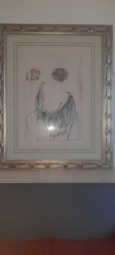 Quadro Beleza da Mulher - Moldura em Madeira trabalhada  - LINDO