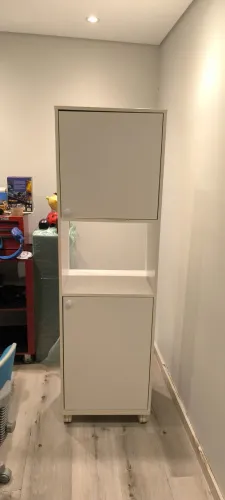 ARMARIO TOK&STOK DE COZINHA 2 PORTAS COM RODÍZIOS