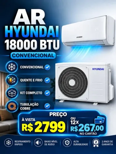 VENDO AR CONDICIONADO HYUNDAI 18 MIL BTUS