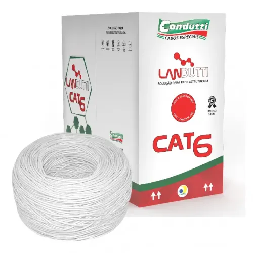 Cat6 Cabo Rede Landutti Gigabit Condutti 305m 100% Cobre Cmx