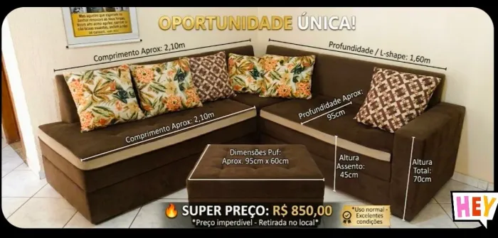 Sofá grande a venda