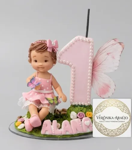 Velas e topo de bolo personalizados