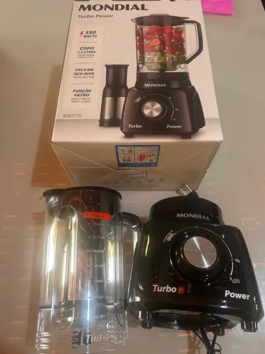 Liquidificador mondial turbo power novo.