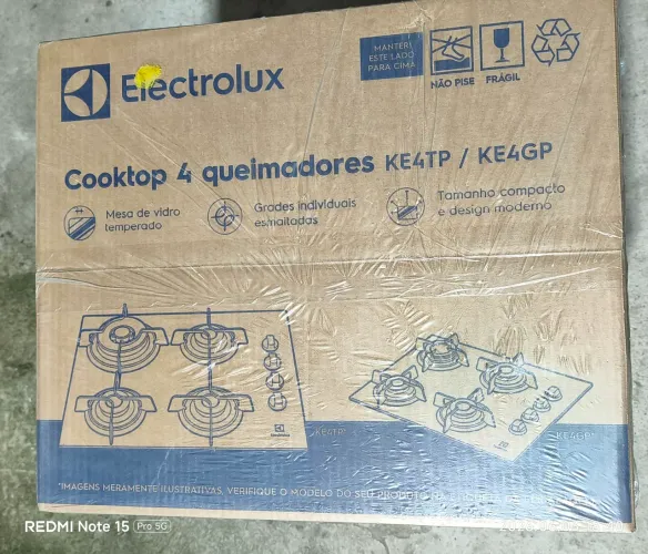 Cooktop 4 Bocas Electrolux a Gás com Acendimento Automático(NOVO)