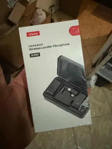 Microfone Sem Fio Ulanzi A100 USB-C Lapela para Android Preto, Ideal para Gravações