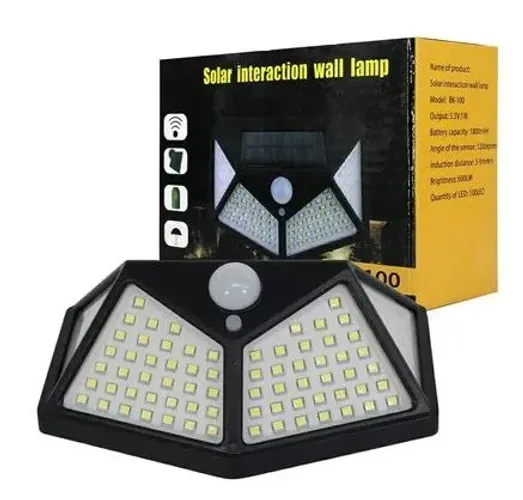 Luminária Solar LED TJM Bk-100 Colonial Parede 15W