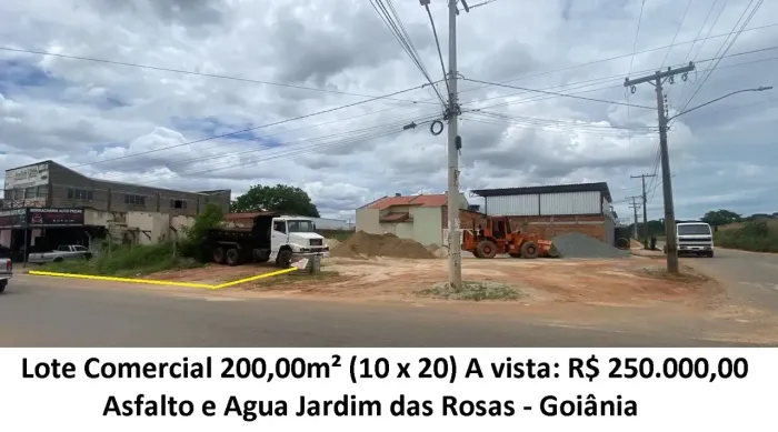 Leia a descrição: Lote Comercial 200,00m² (Asfalto, Agua) Jardim das Rosas