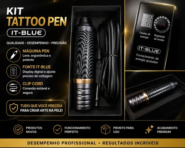 ? KIT TATTO PEN IT-BLUE COMPLETO