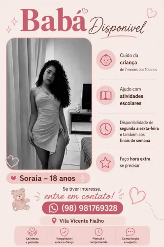 Babá disponível