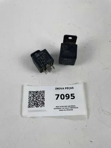 Rele Auxiliar Universal Reversor 12v 40a 5 Terminais Dni0140 Preto