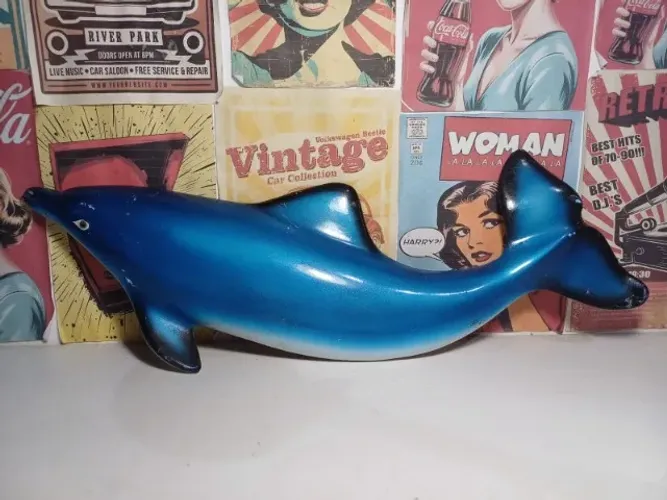 Estatueta de Golfinho de fibra 53cm