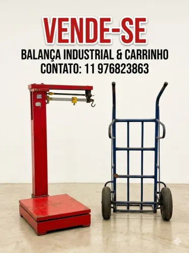 Carrinho e balança indústrial