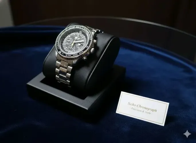 relógio seiko chronograph flightmaster sna411 peça de coleção