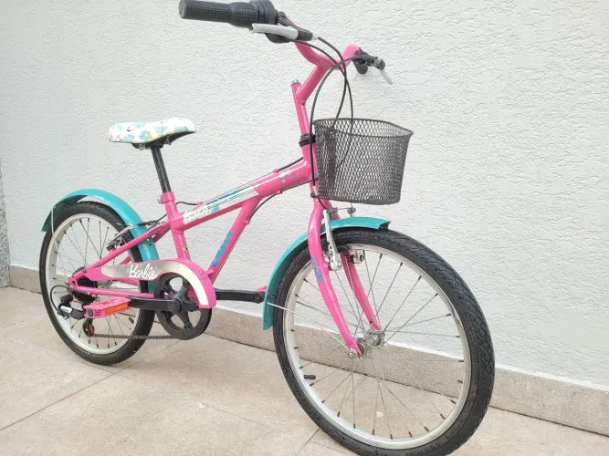 Bicicleta Caloi Barbie 7 Marchas Aro 20 Freio V-Brake