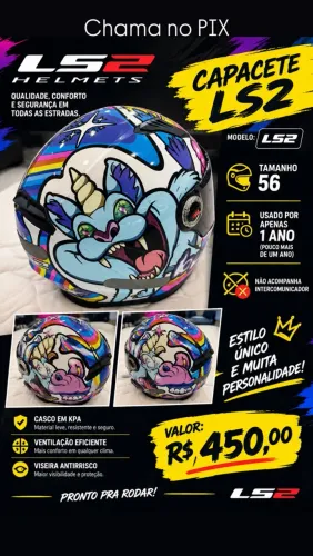 Capacete LS2 feminino