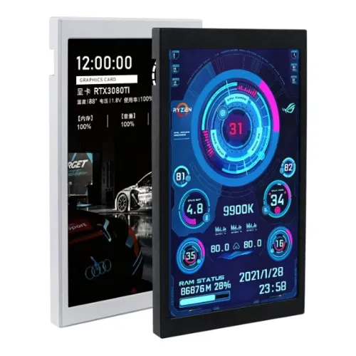 Turzx 5.2 Polegada tela secundária 1280x720 USB-C tela estendida cpu gpu ram rede monitor