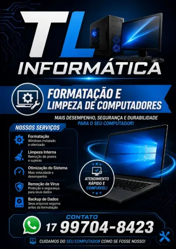 Formatação de notebooks e computadores 80 reais