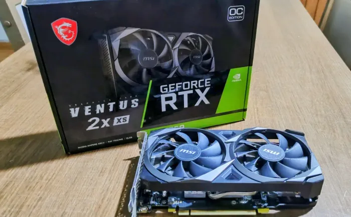 Placa de Vídeo MSI GeForce RTX 3050 Ventus 2X 8GB OC + Caixa