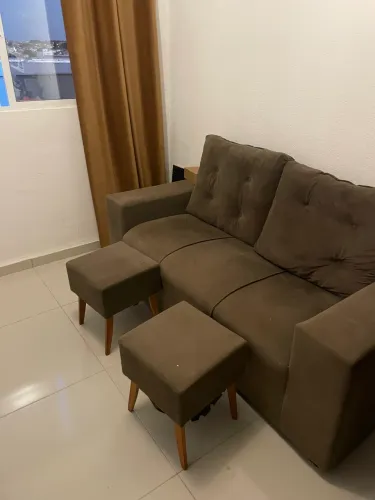 Sofá 3 lugares com duas poltronas 