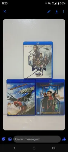 Coleção 3 filmes da Marvel.