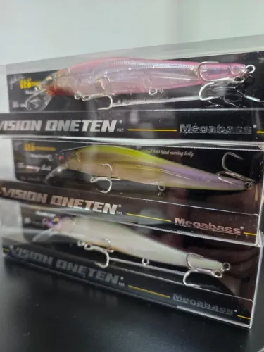 Kit 3 Iscas Megabass Vision Oneten 110 Japonesas - Impecáveis na Caixa