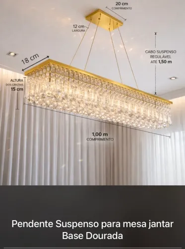 Pendente base dourado