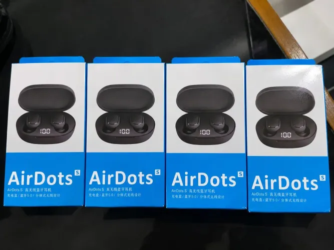 4 Fone de Ouvido Bluetooth AirDots S Sem Fio com Display Digital