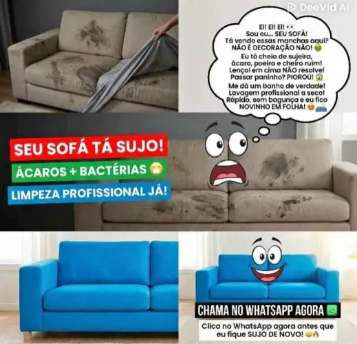 Higienização de sofá