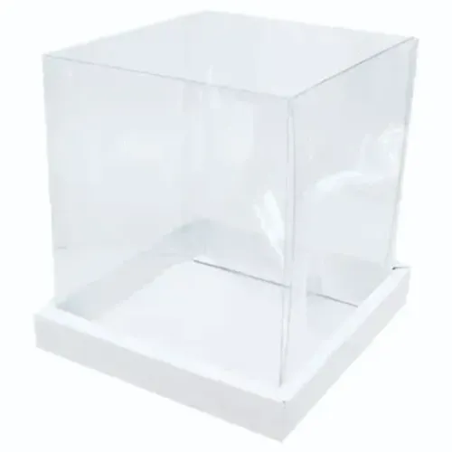 Caixa Para Bolo 17x17cm Branco com 5un