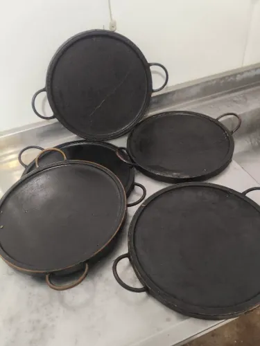 Forma de pizza de pedra sabão