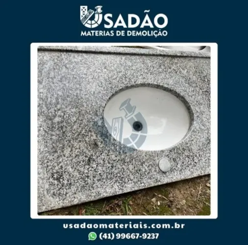 Pia de Banheiro em Granito com Cuba de Louça 