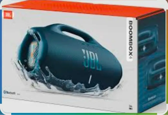 BOOMBOX 4 AZUL LACRADA COM NOTA FISCAL.