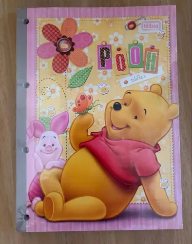 refil fichário tilibra ursinho pooh folhas personalizadas 