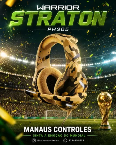 Headset gamer camuflado amarelo