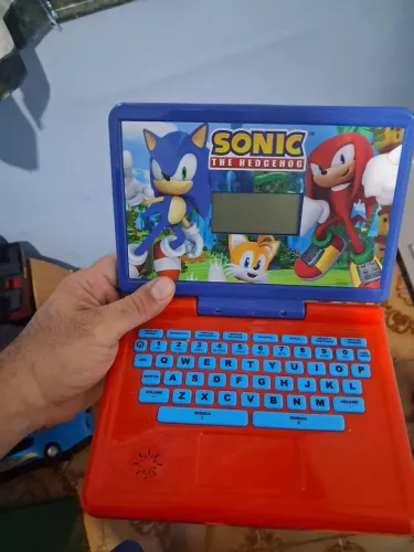 Laptop infantil sonic, novo!!!