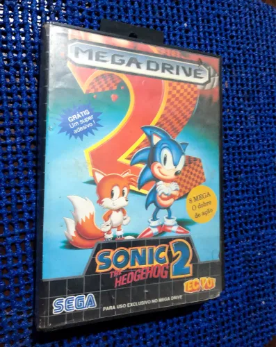Caixa Original Sonic The Hedghog 2 Mega Drive Zerada Original
