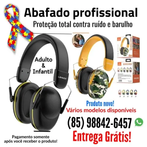 Abafador de Ruído profissional infantil e adulto vários modelos  entrega Grátis 